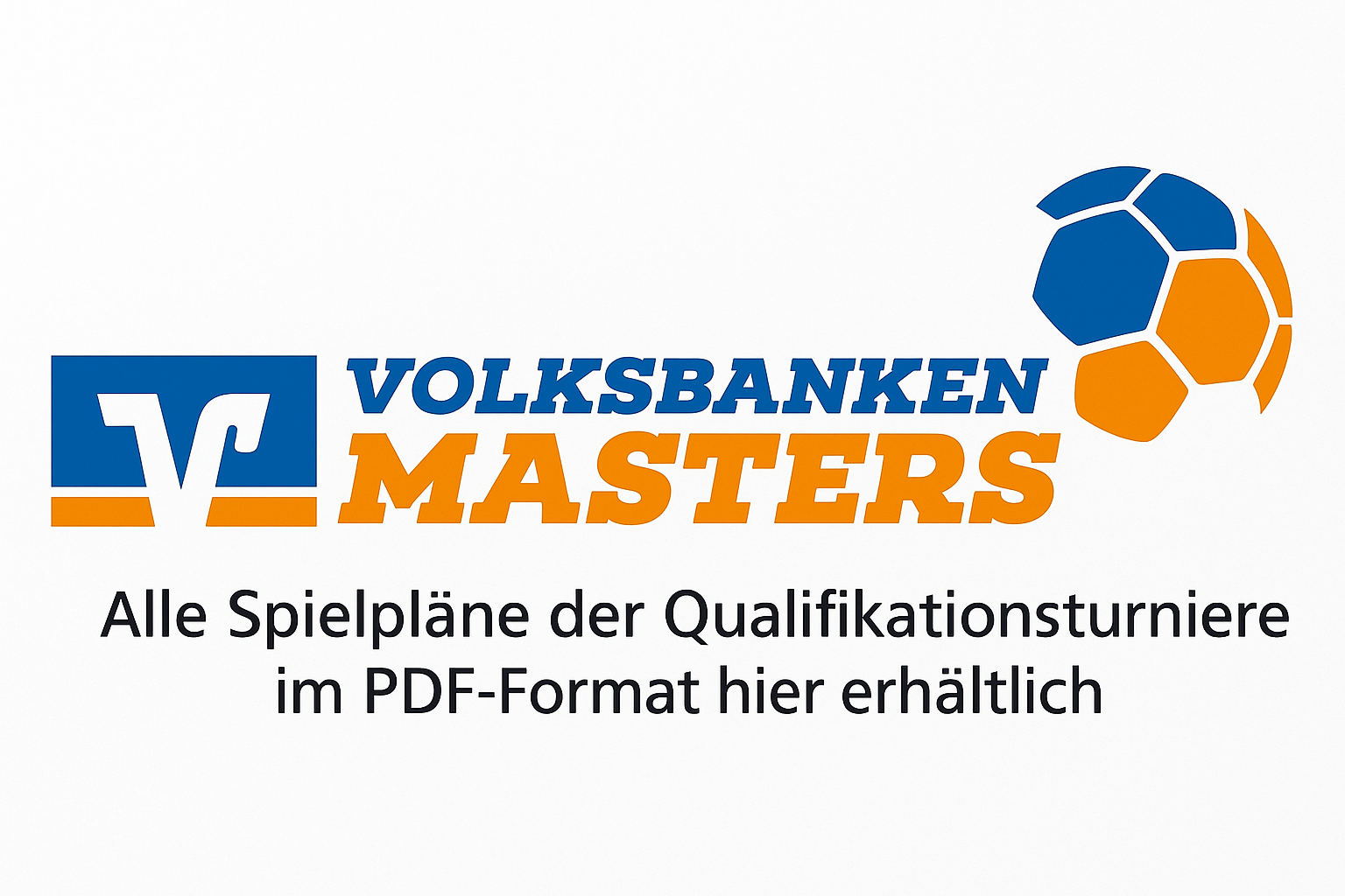 Logo Volksbanken-Masters mit dem Hinweis "Alle Spielpläne im PDF-Format finden Sie hier"