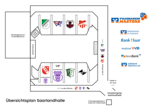 Blockplan für die Faneinteilung für das Volksbanken-Masters