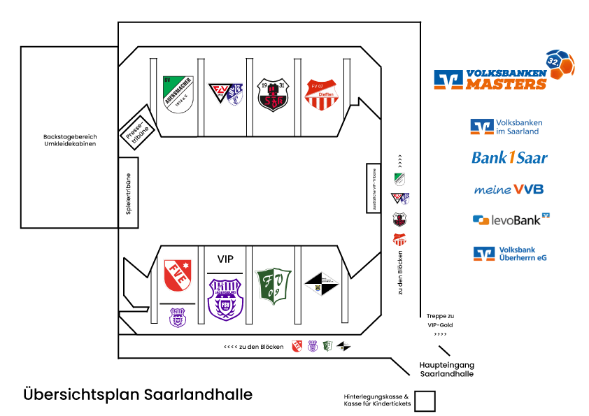 Blockplan für die Faneinteilung für das Volksbanken-Masters