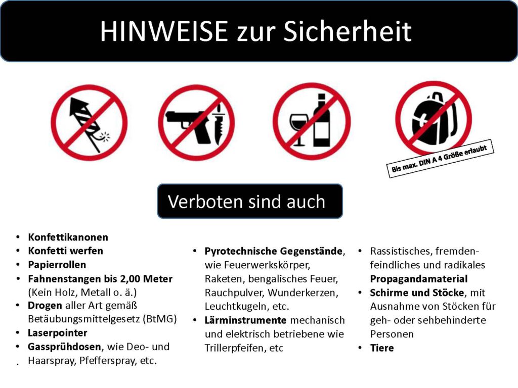 Hinweise zur Sicherheit Hallenmasters