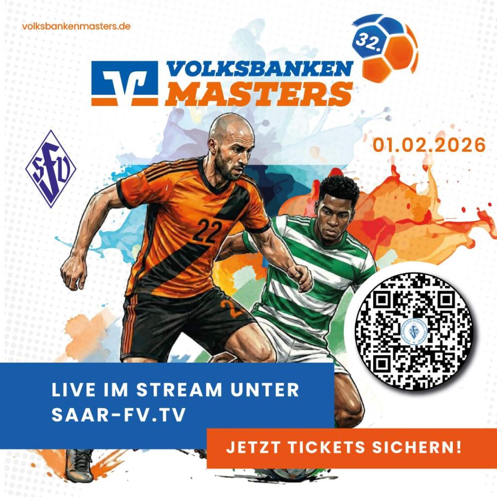 Plakat zur Registrierung zum Livestream am Volksbanken-masters