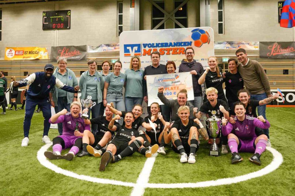 Bild von den Siegerinnen des Volksbanken-Masters Frauen 1. FC Riegelsberg 2026